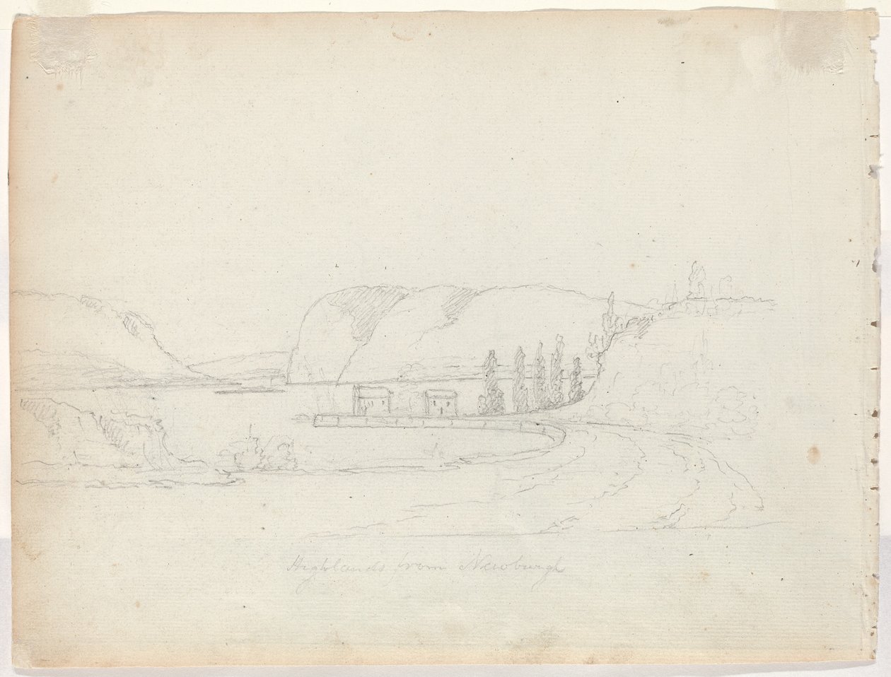 Höglandet från Newburgh [verso] av Alexander Robertson