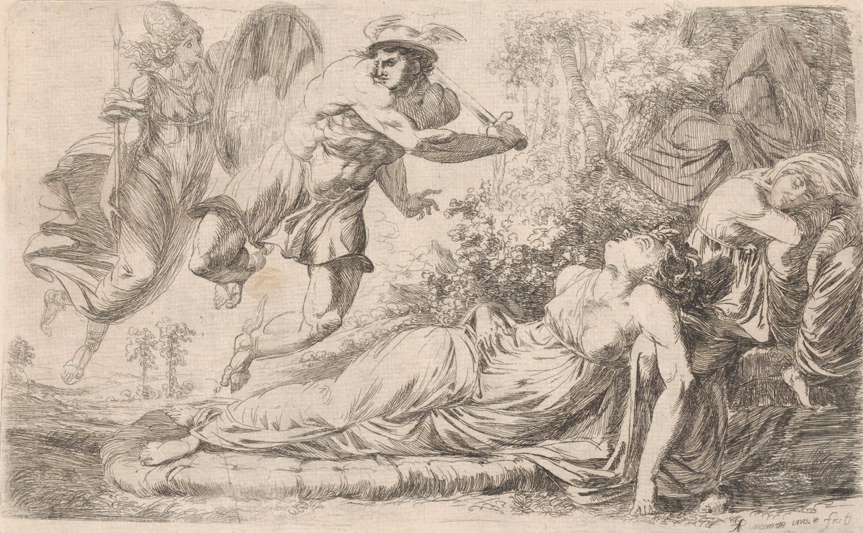Perseus och den sovande medusan, 1774. av Alexander Runciman