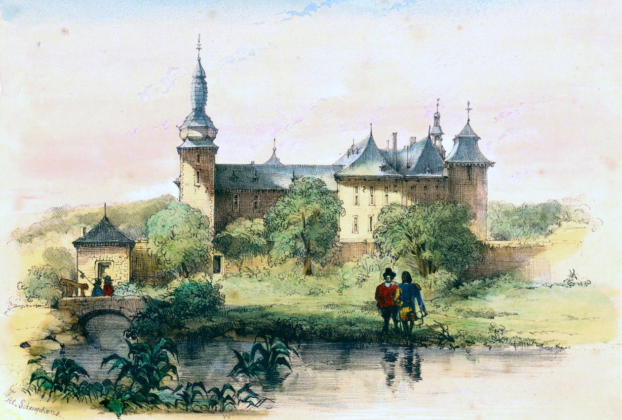 Geulle slott (Alexander Schaepkens, ca 1840) av Alexander Schaepkens