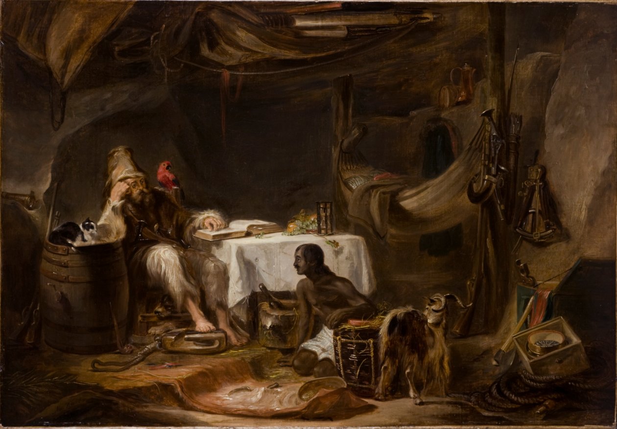 Robinson Crusoe och Man Friday av Alexander Snr Fraser