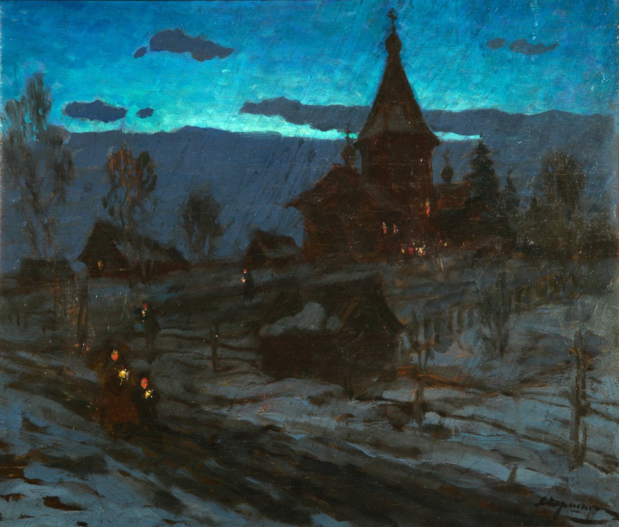 Julafton, 1910-talet av Alexander Stepanovich Pershin