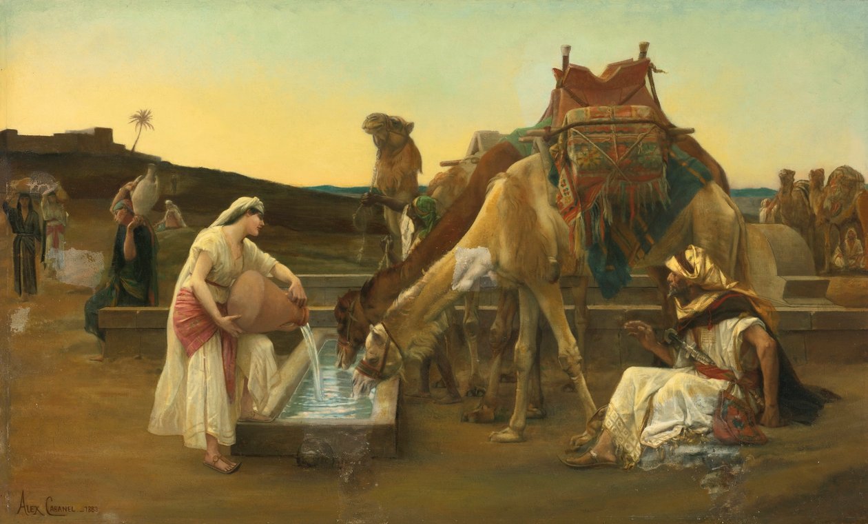 Rebecca et Eliézer av Alexandre Cabanel