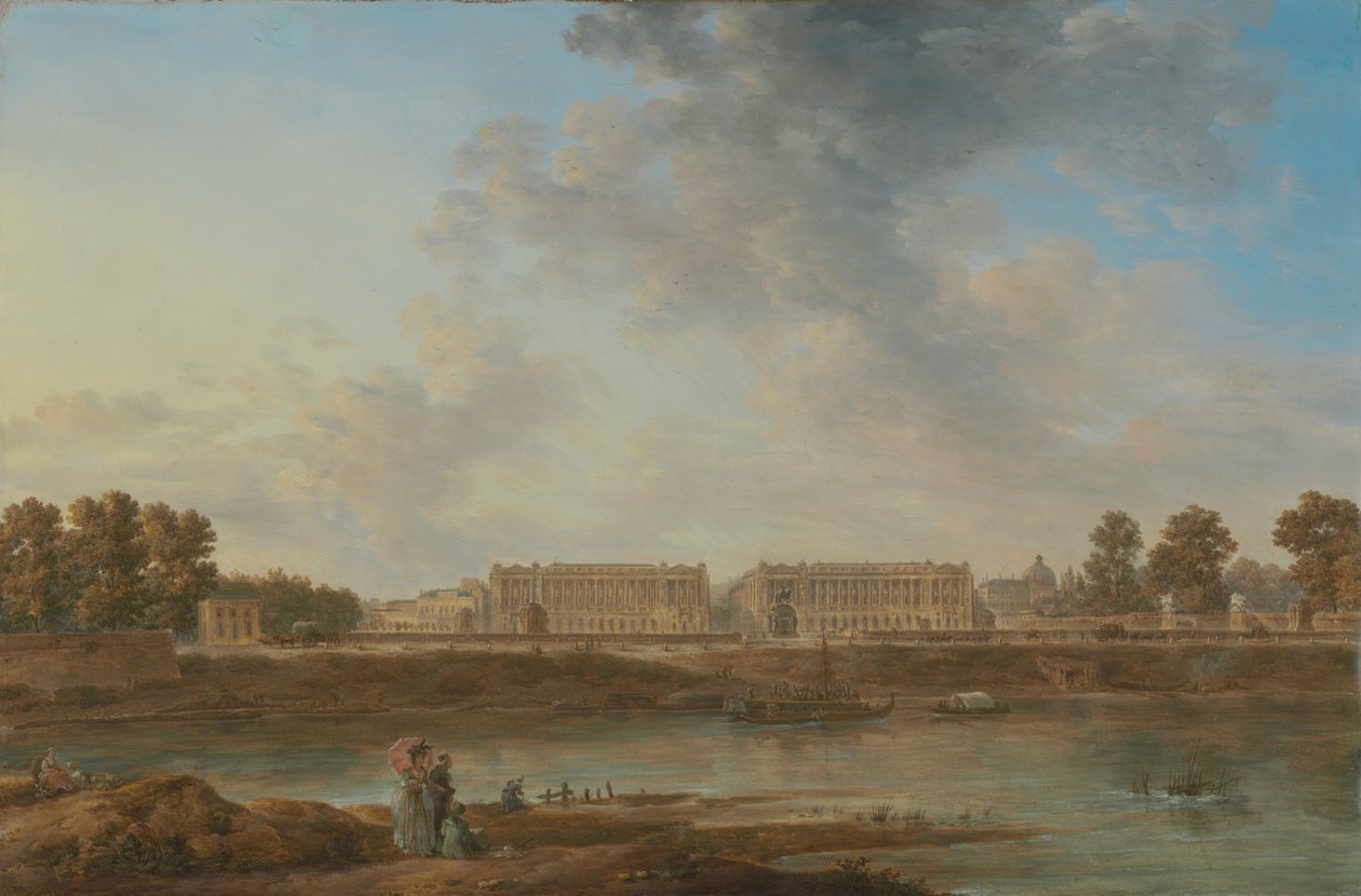 En vy över Place Louis XV av Alexandre Jean Noel