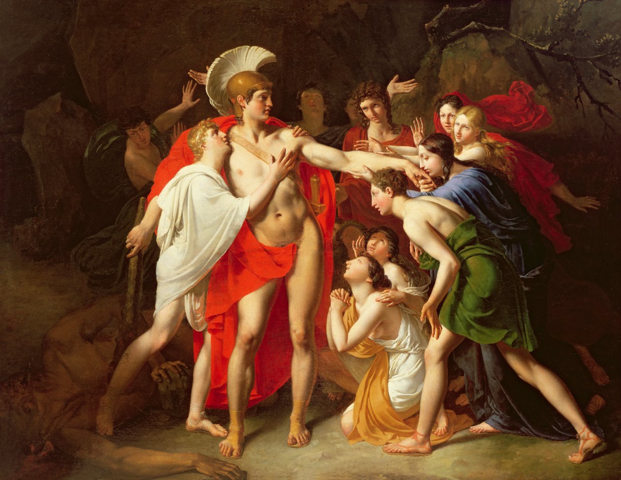 Thebes tacksamhet, ca 1855 av Alexandre Louis Patry