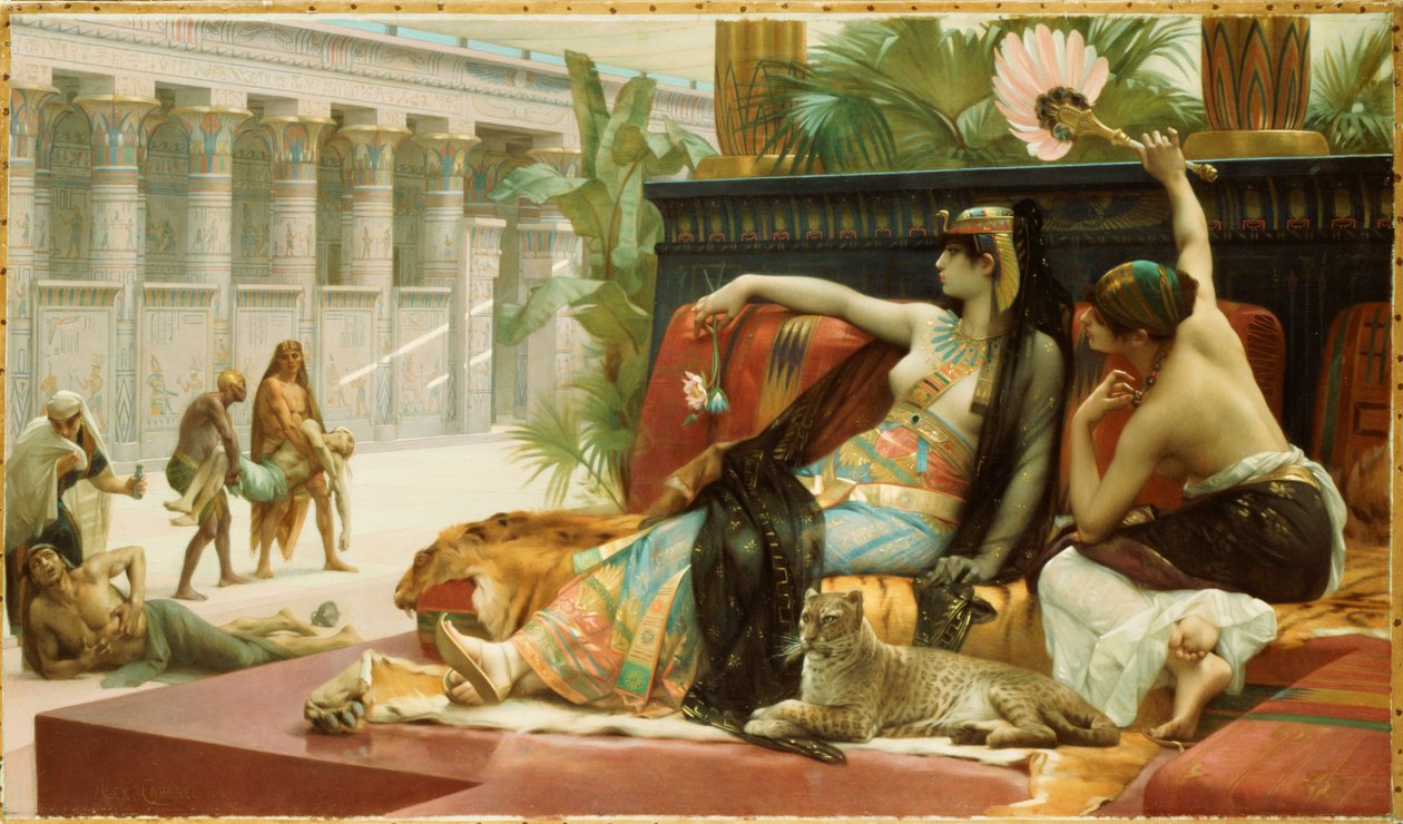Cleopatra testar gift på fördömda slavar, 1887 av Alexandre Cabanel