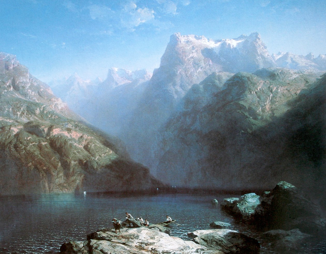 Tyska: Der Vierwaldstättersee (Symphonie en bleu) av Alexandre Calame