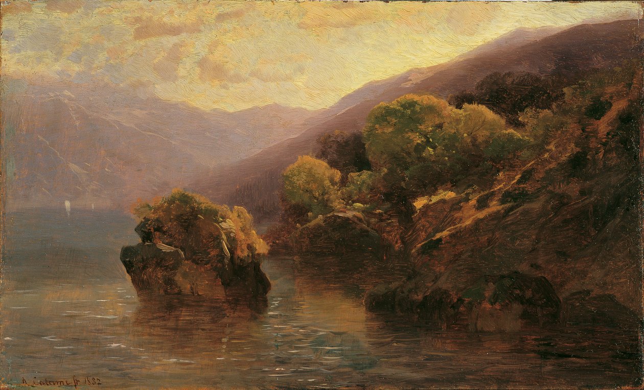 Parti från Genèvesjön av Alexandre Calame