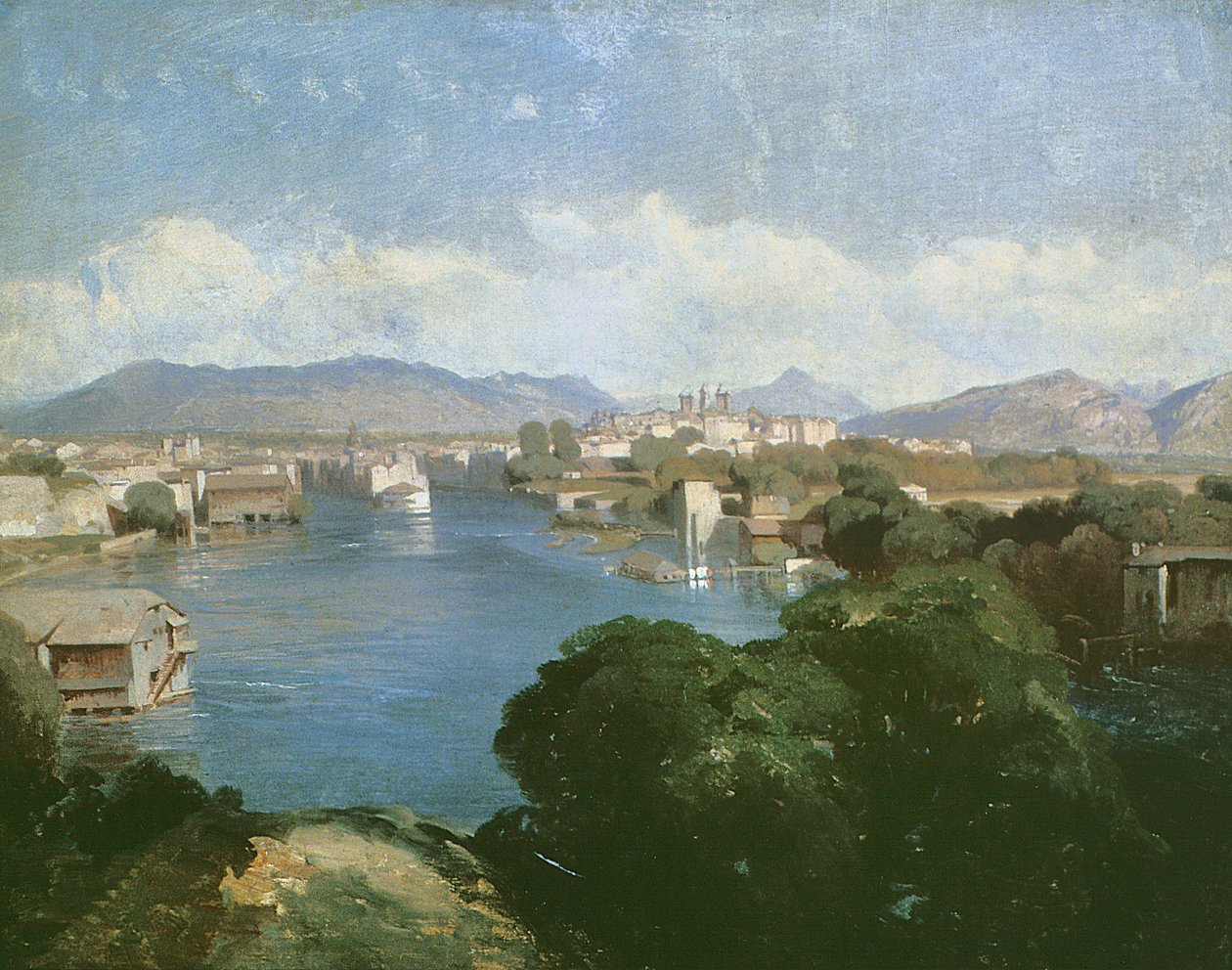 Saint-Jean-Sur, Genève (olja på duk) av Alexandre Calame