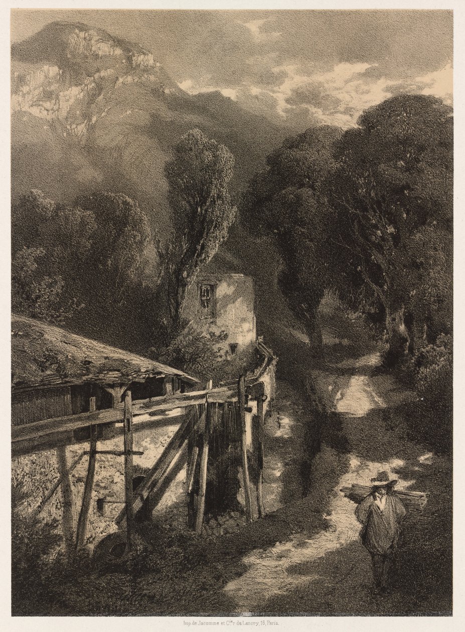 Simplon Road, Meillerie, Frankrike av Alexandre Calame