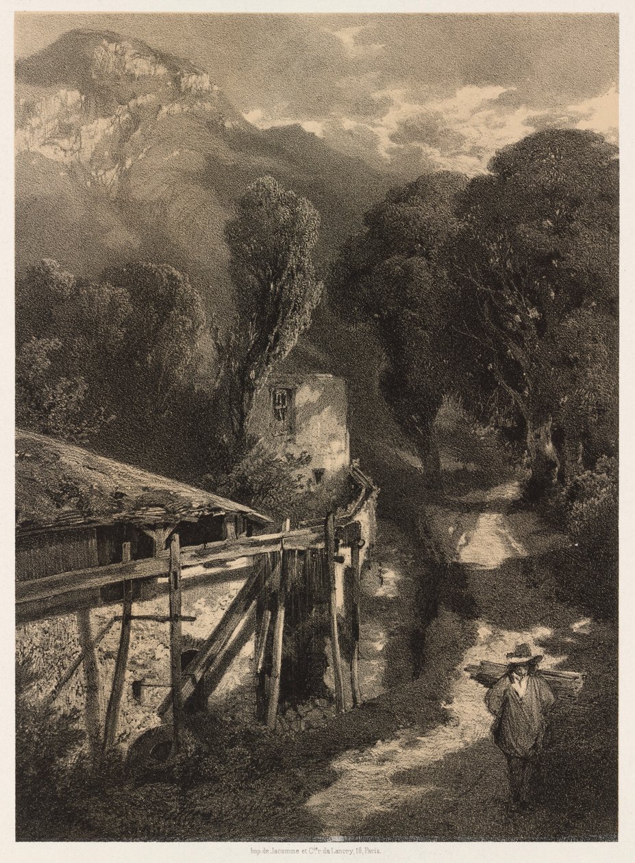 Simplon Road, Meillerie, Frankrike. av Alexandre Calame