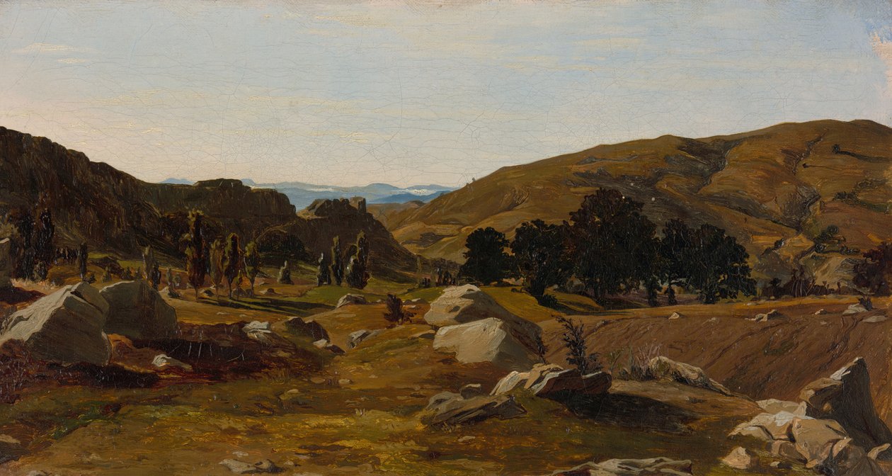 Landskap nära Chiusi, Toscana, 1841. av Alexandre Desgoffe