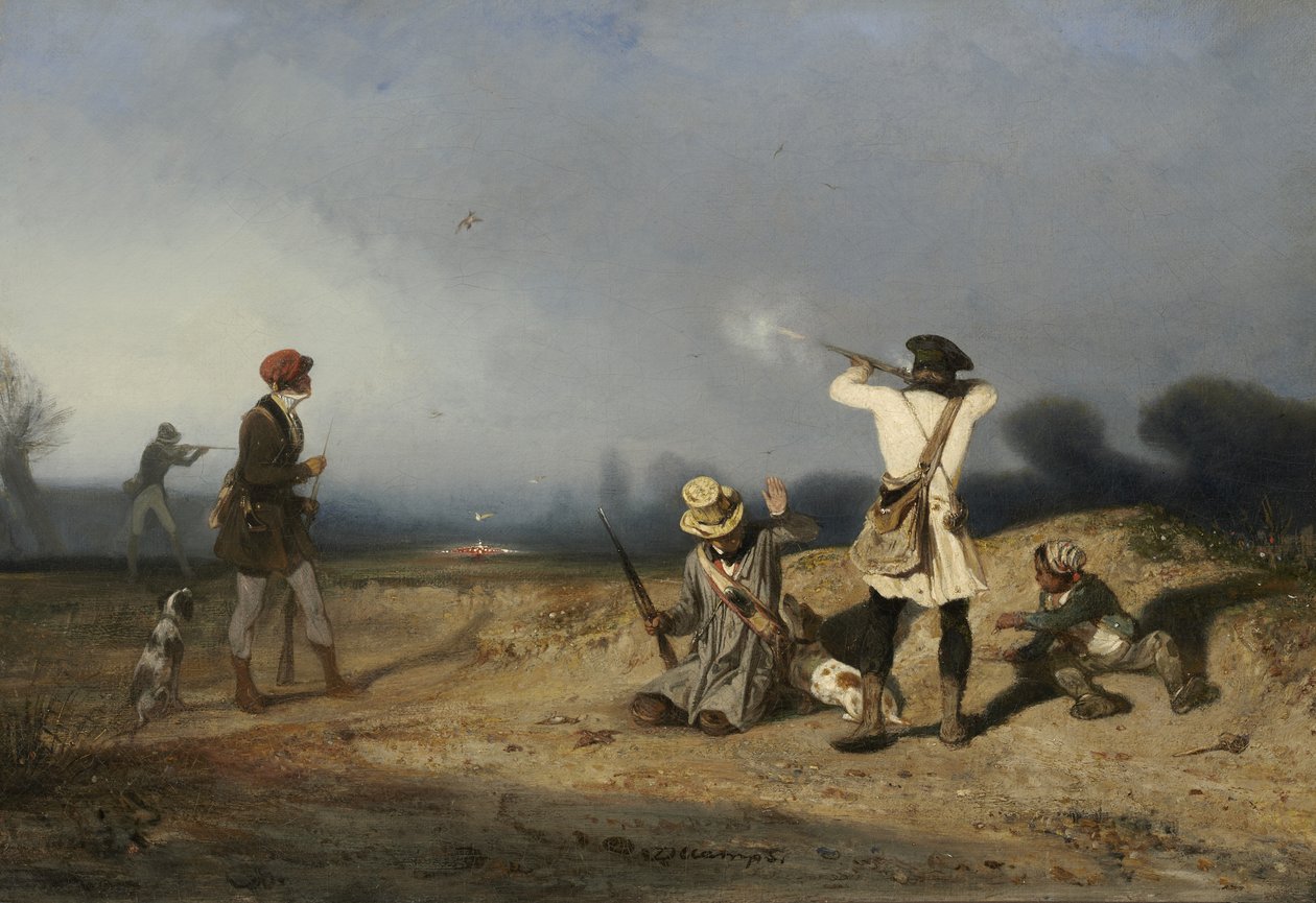 Fågeljakt, 1830 av Alexandre Gabriel Decamps