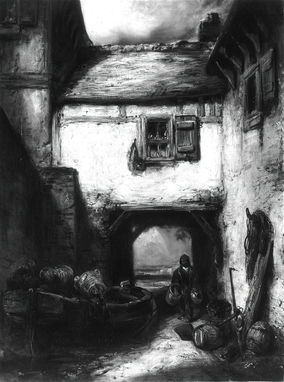 Innergård, c. 1855. av Alexandre Gabriel Decamps