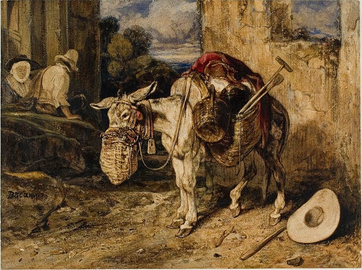 Åsna av Alexandre Gabriel Decamps