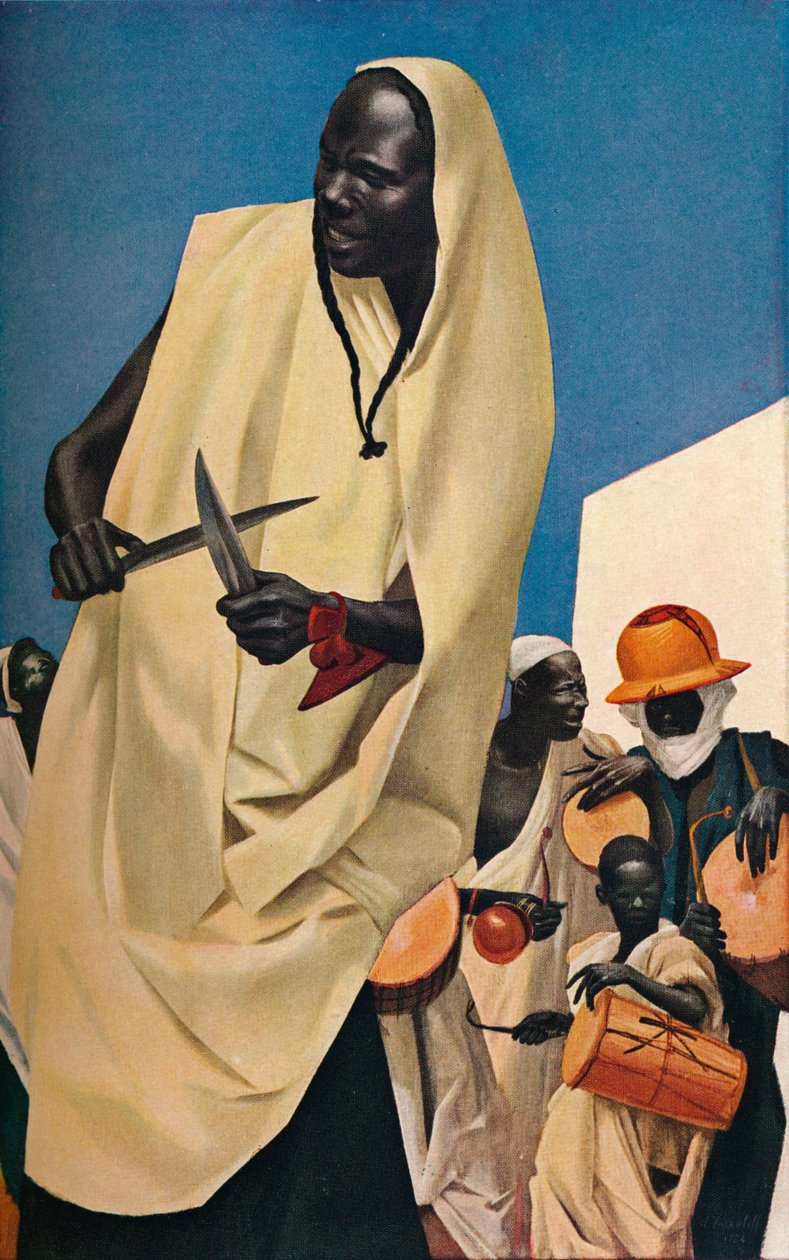 Kuli-Kuta-dansen, Niamey, 1926 av Alexandre Jacovleff