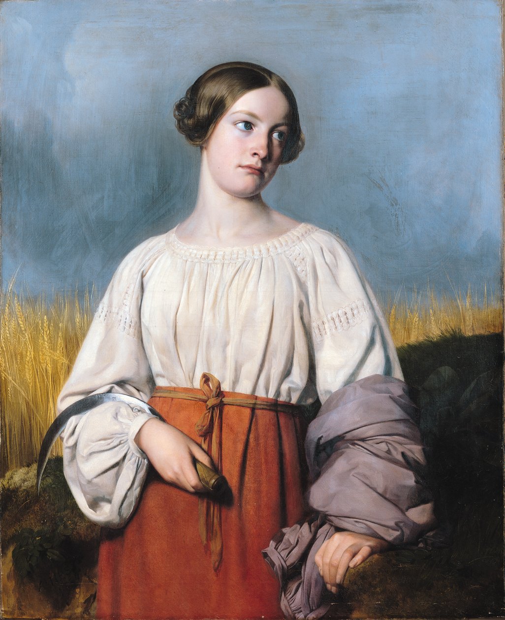 Skördare som håller hennes skära av Alexandre Jean Baptiste Hesse