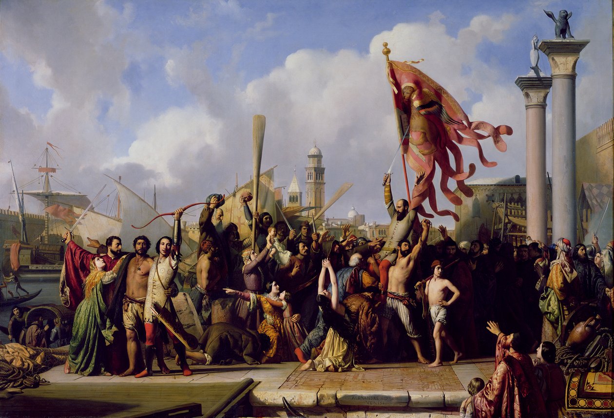 Pisanis triumf, 1847 av Alexandre Jean Baptiste Hesse