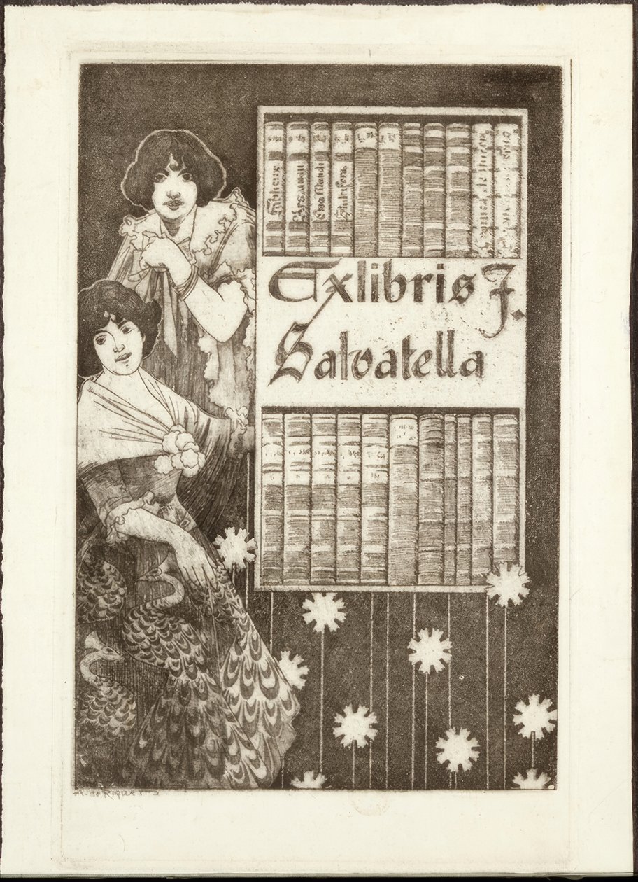 Ex-Libris F. Salvatella av Alexandre de Riquer