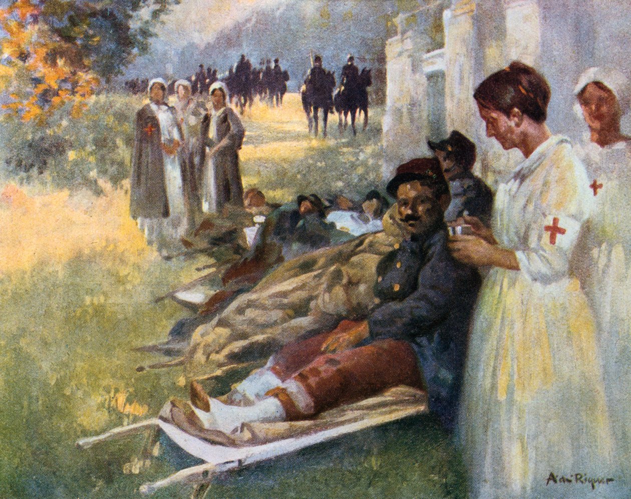 Första hjälpen, 1914 av Alexandre de Riquer