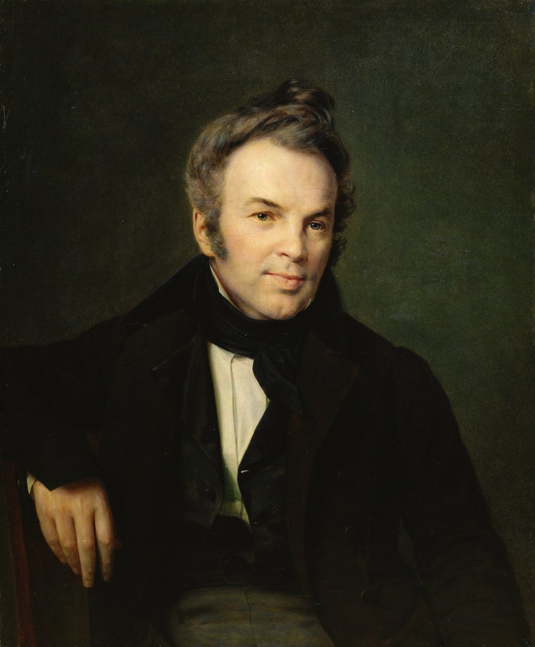 Porträtt av Ivan Lazhechnikov, 1834 av Alexei Vasilievich Tyranov