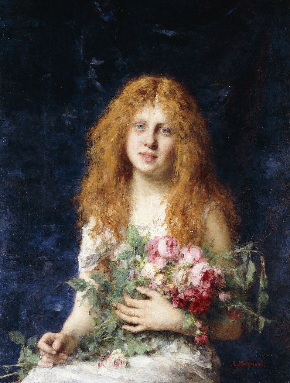 En vacker ros, av Alexei Alexevich Harlamoff