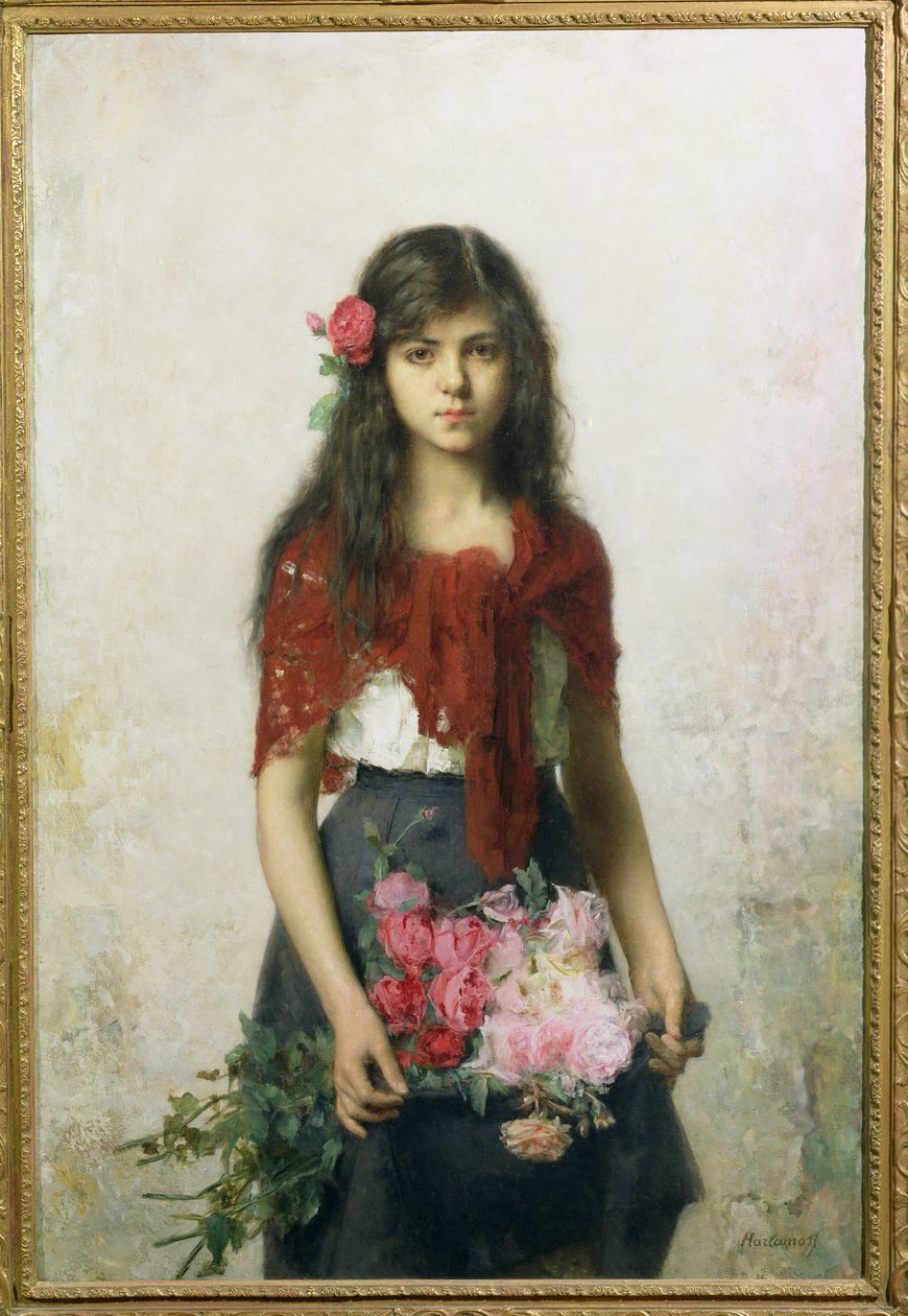 Blomsterförsäljaren av Alexei Alexevich Harlamoff