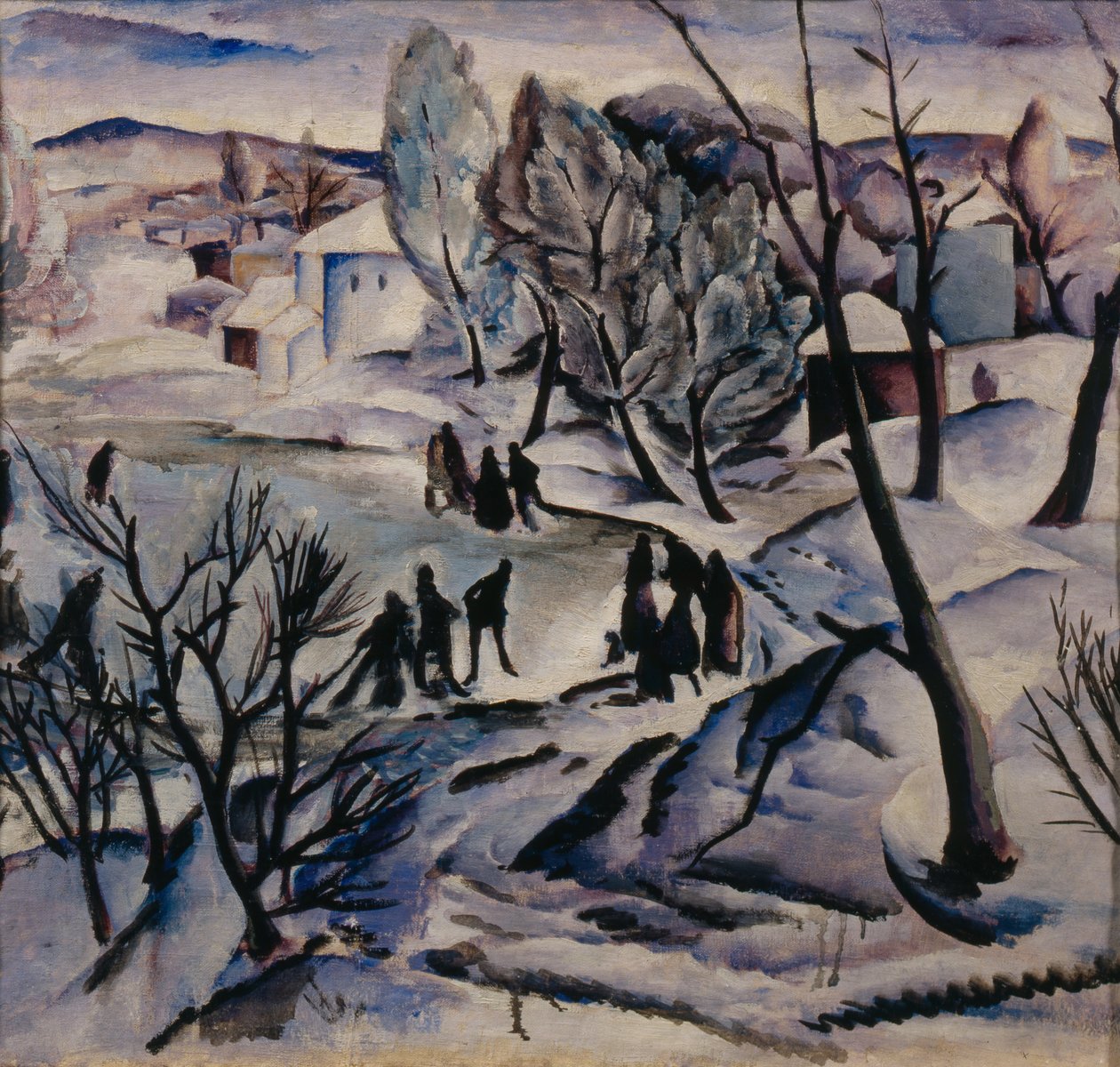 Vinter. Frusen damm, 1923-1924 av Alexei Ilyich Kravchenko