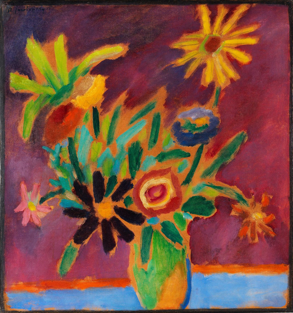 Färgglada blommor, 1915. av Alexei Javlensky von
