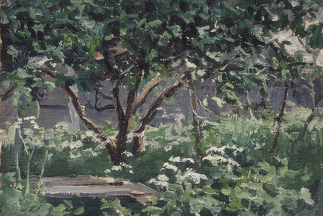 Ena hörnet av trädgården. 1900-10 av Alexei Steipanovitch Stepanov