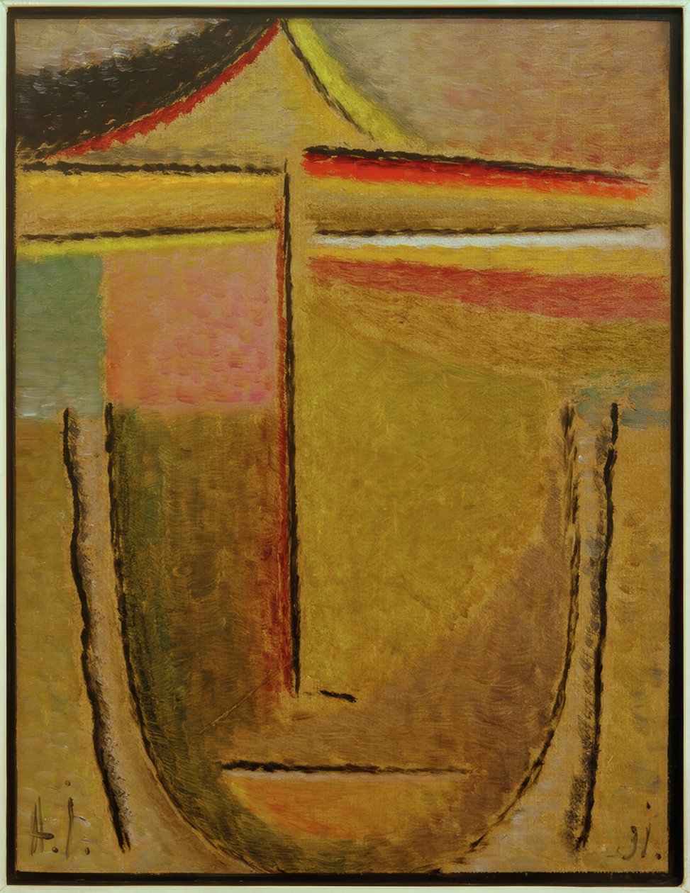 Abstrakt huvud: Apollo av Alexej von Jawlensky