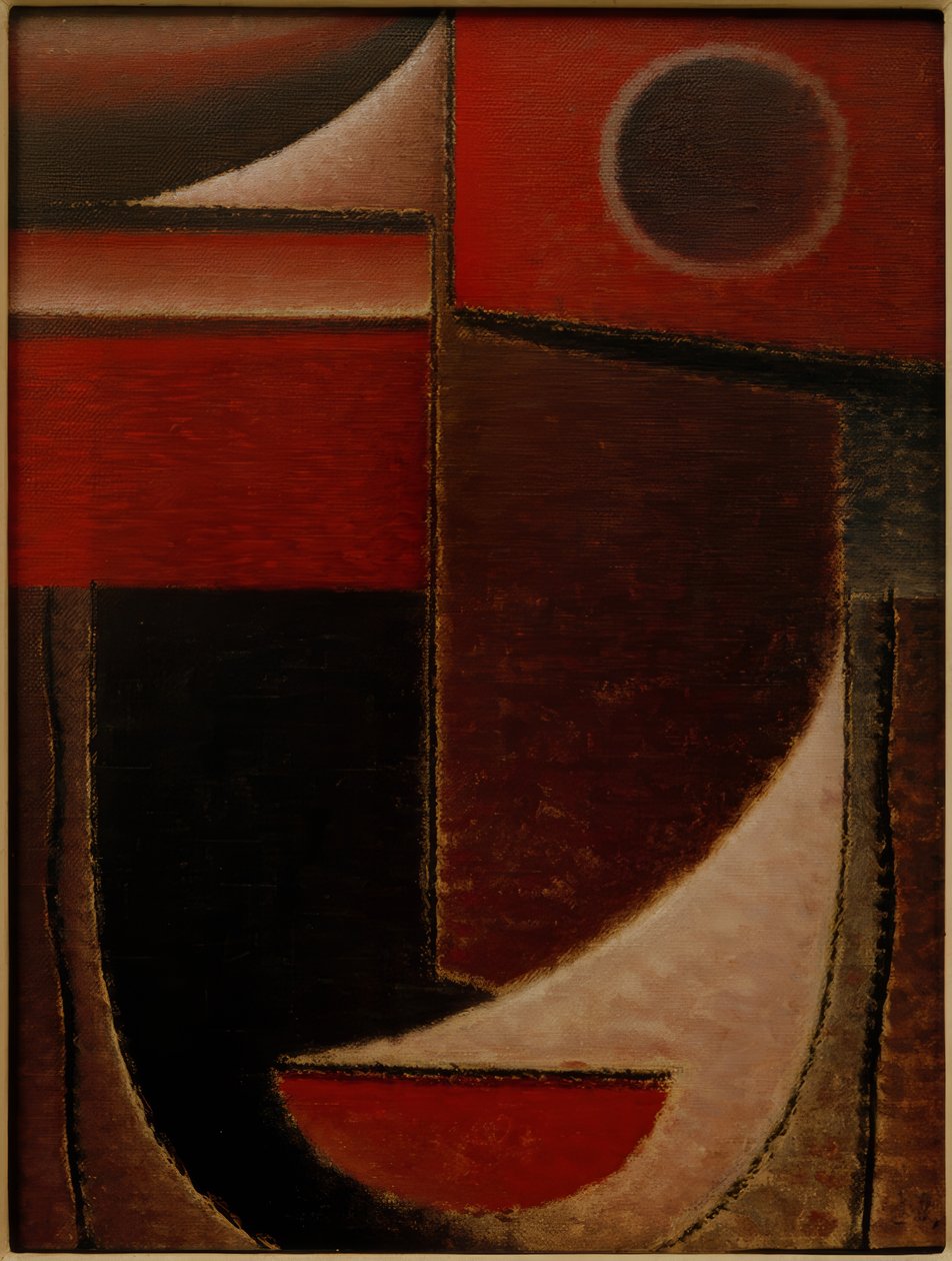 Abstrakt huvud: Rött ljus, 1930 av Alexej von Jawlensky