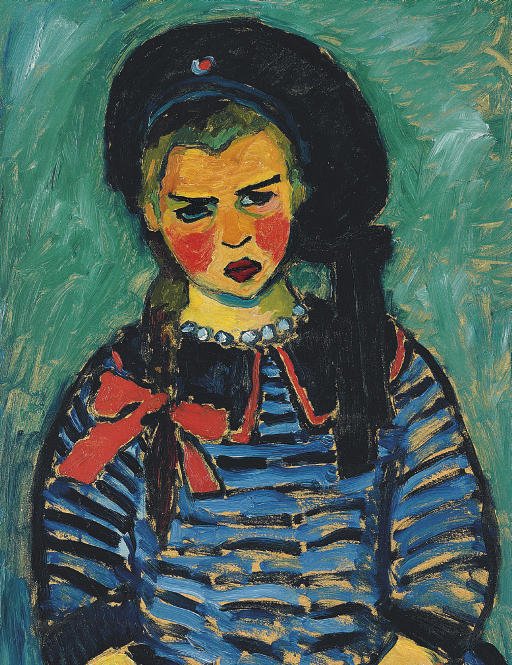 Madchen mit roter Schleife av Alexej von Jawlensky