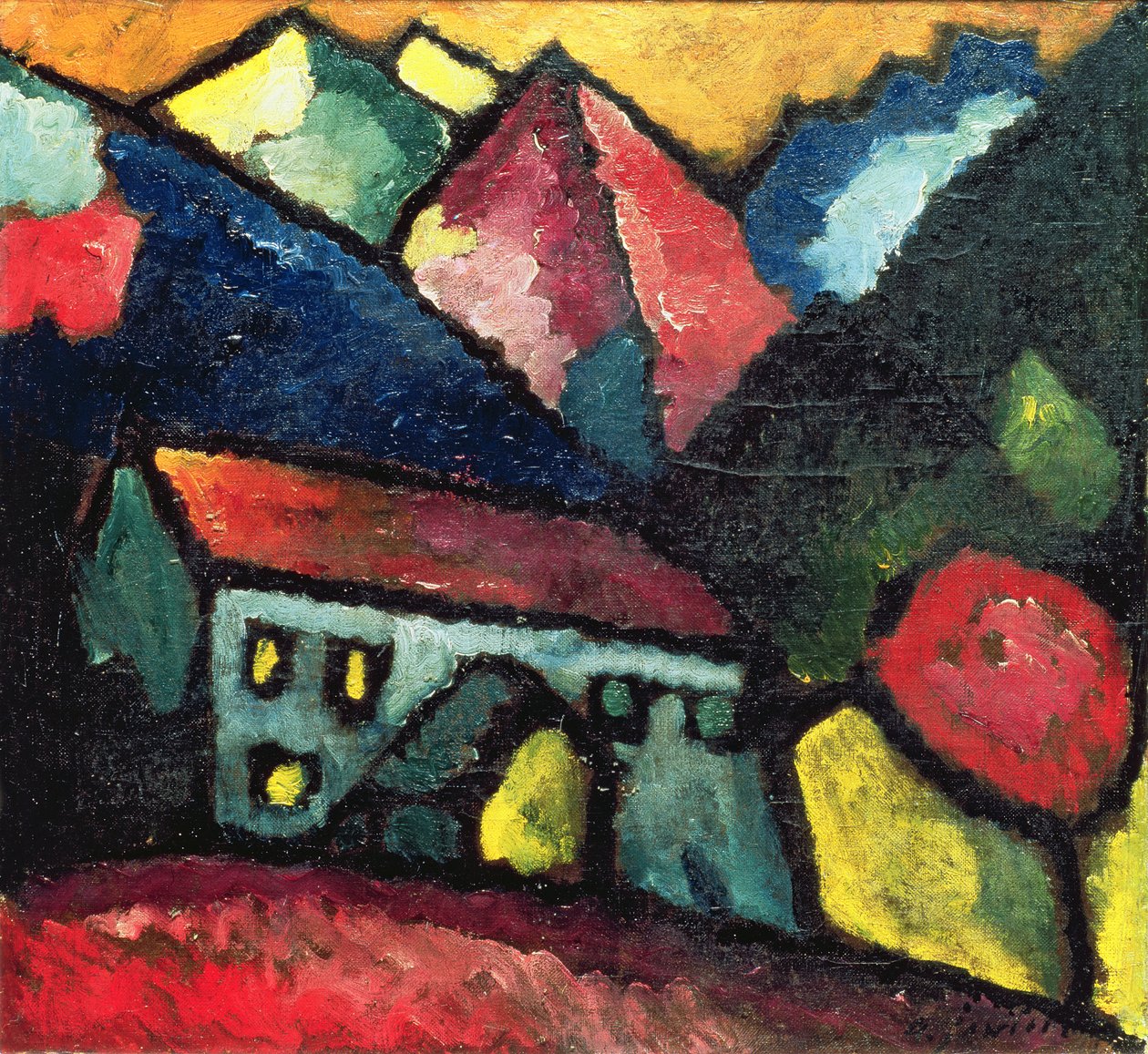 Ett hus i bergen, c.1912 av Alexej von Jawlensky
