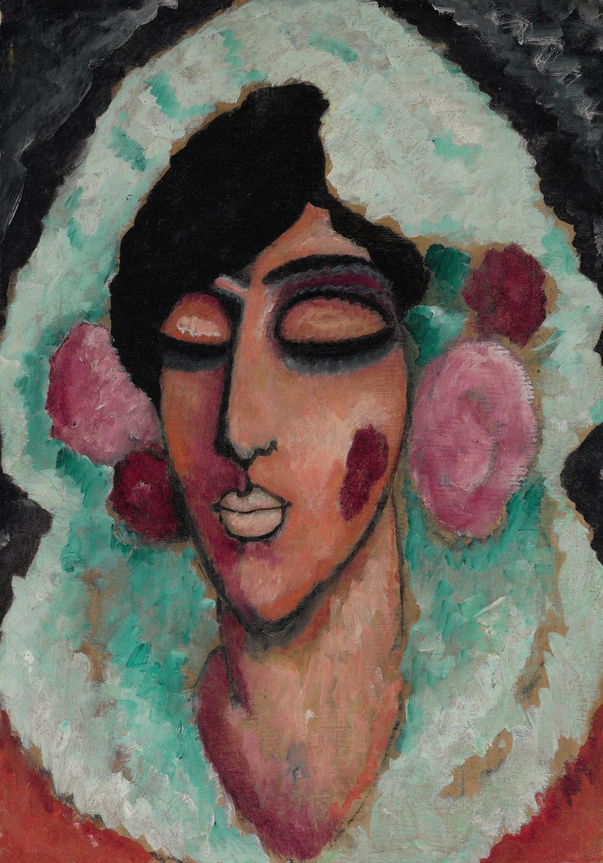 Abstrakt huvud: Vinterringning av Alexej von Jawlensky
