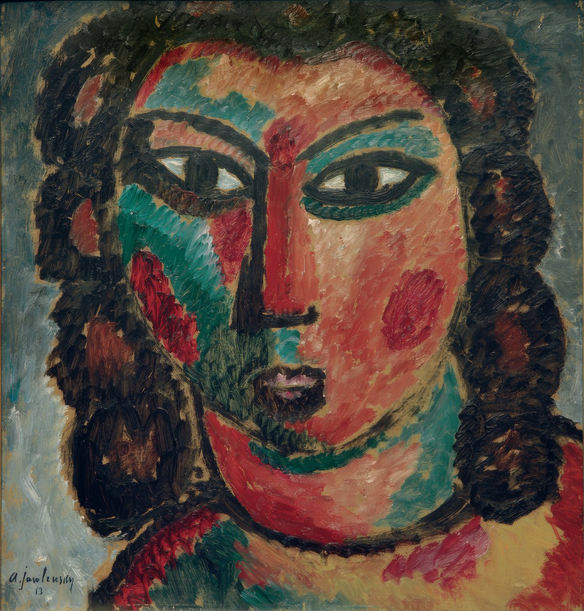 Bruna lockar av Alexej von Jawlensky