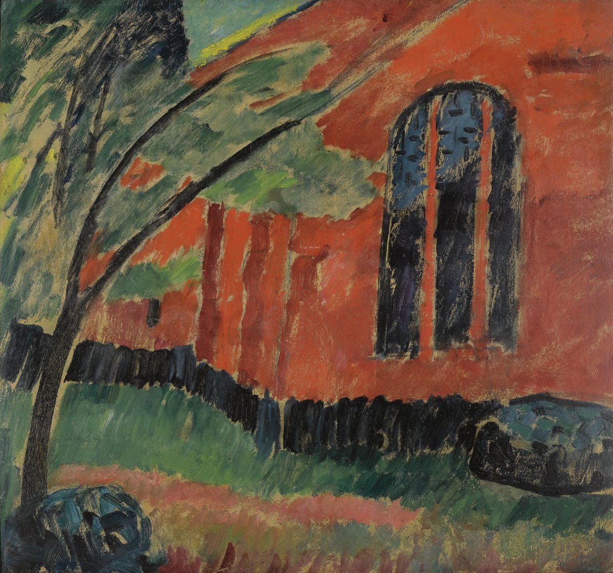Kyrka i Prerow, ca. 1911 av Alexej von Jawlensky