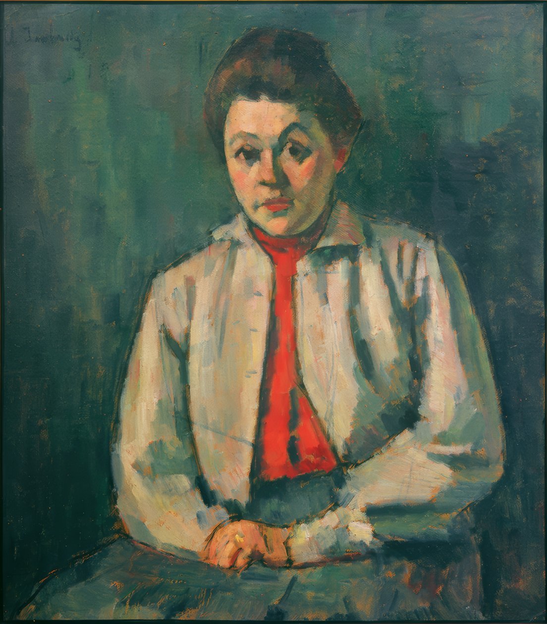 Helene med röd väst av Alexej von Jawlensky