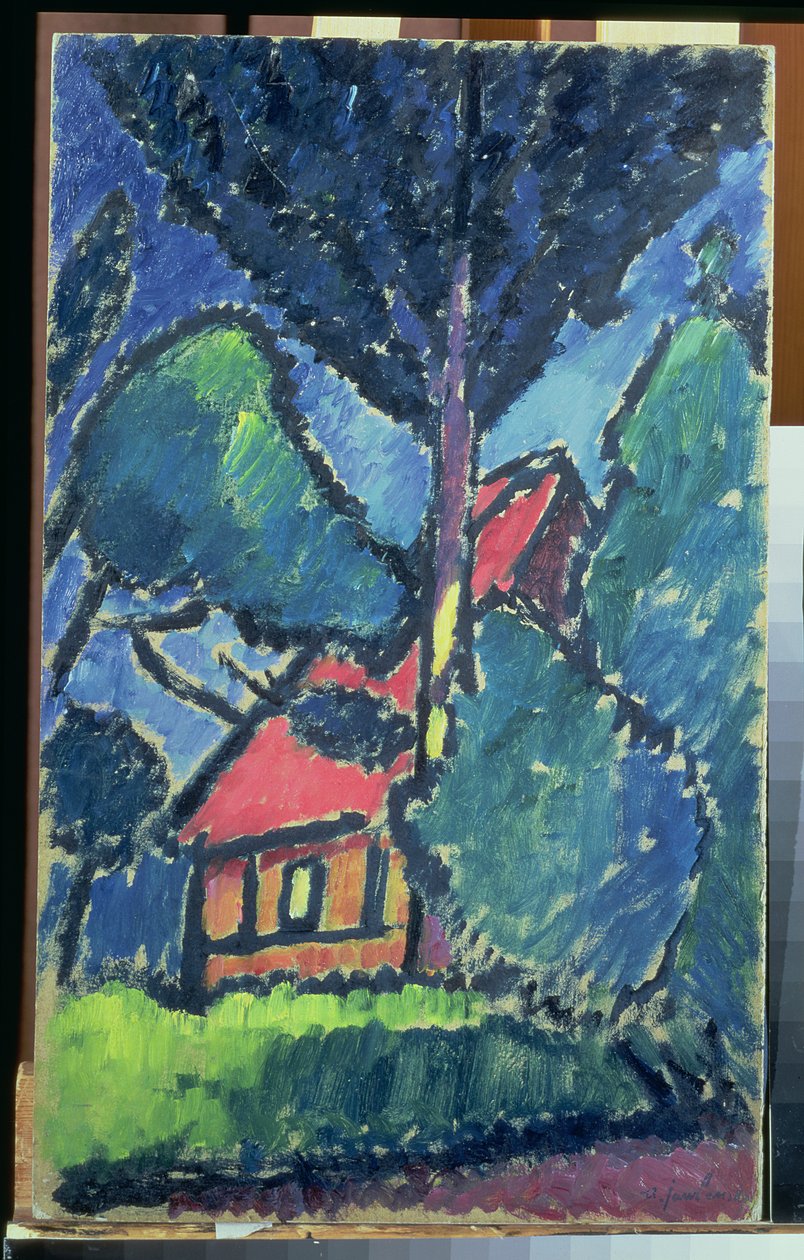 Landskap, ca 1910 (olja på kartong) av Alexej von Jawlensky