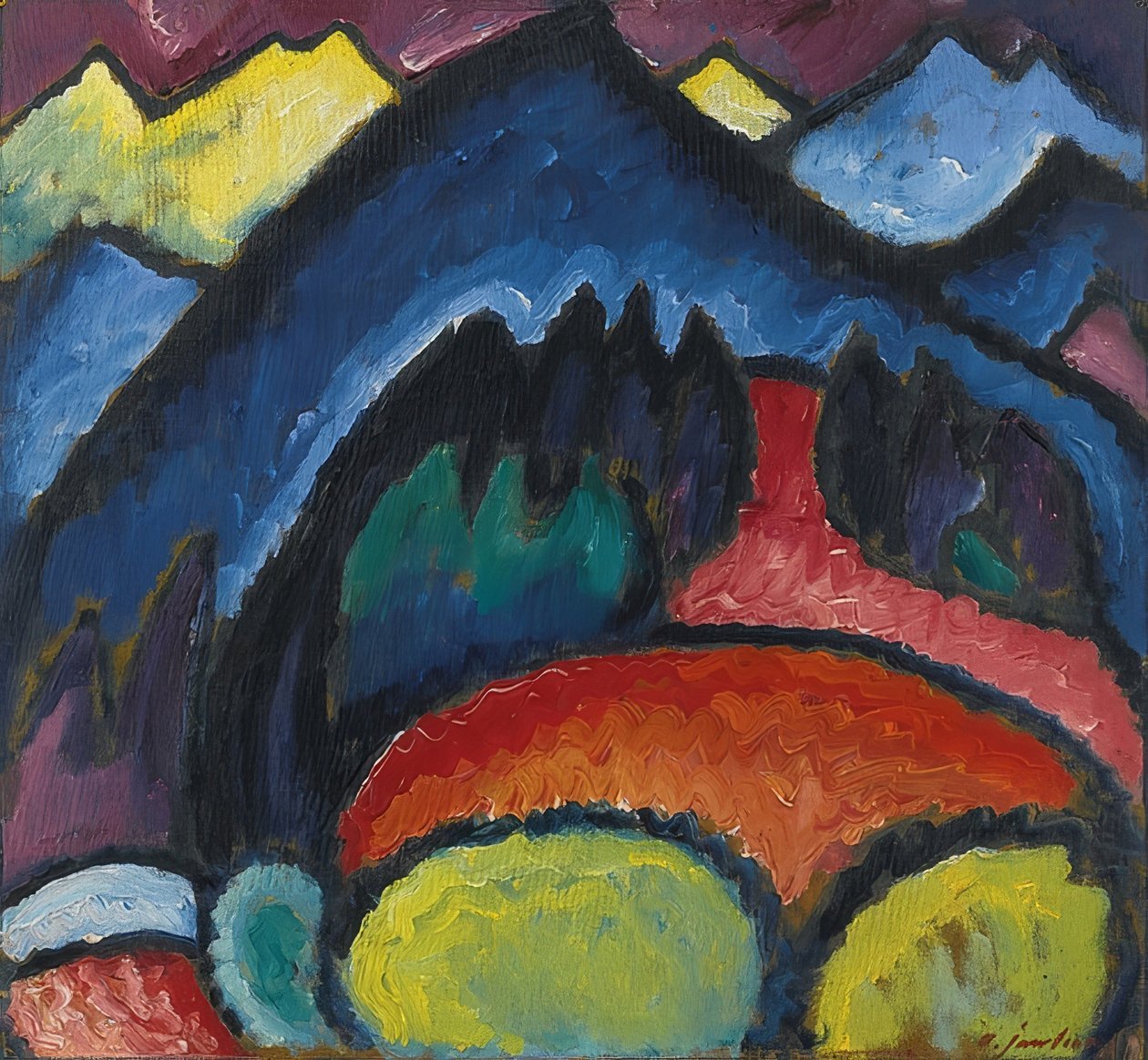 Oberstdorf - Berg. 1912 av Alexej von Jawlensky