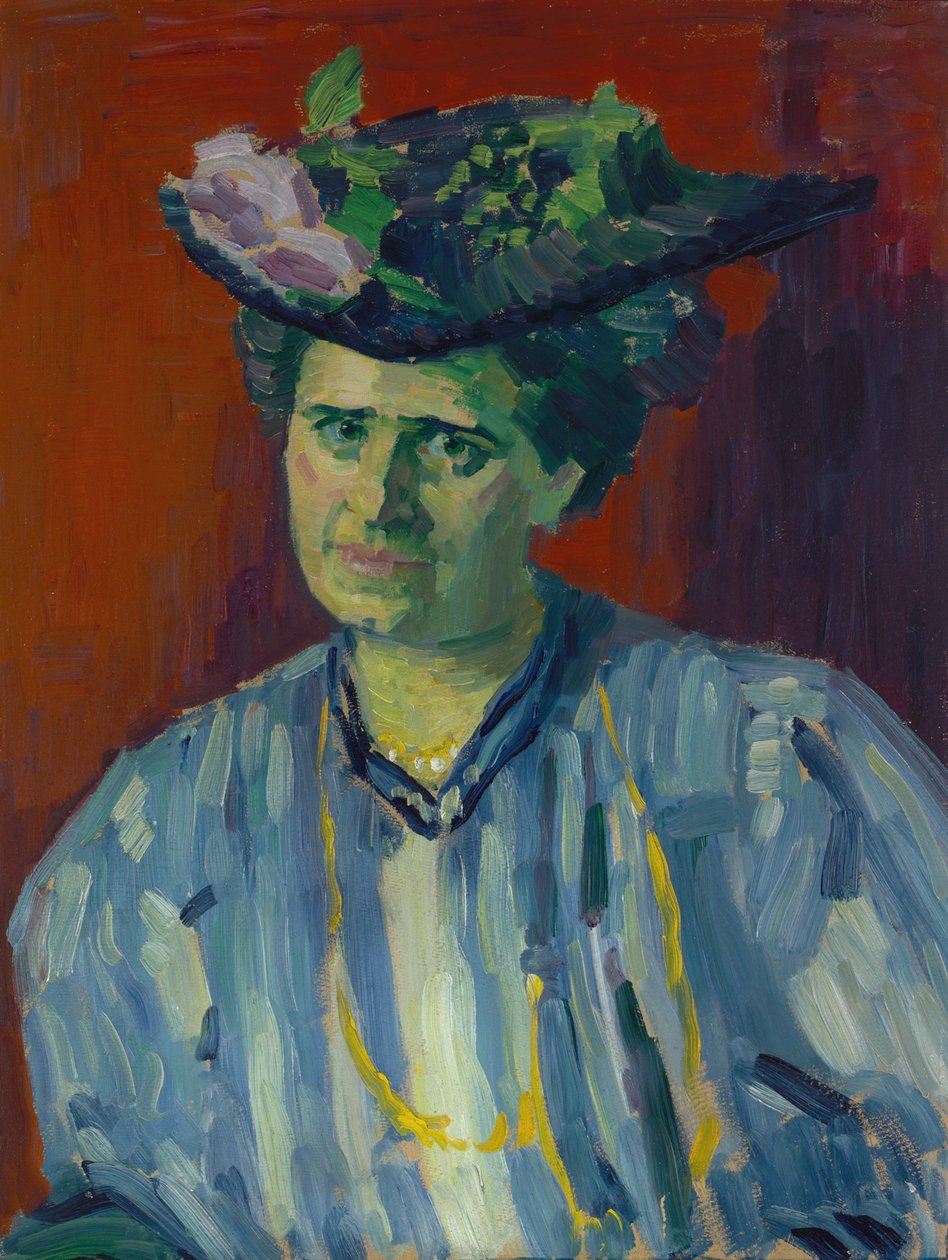 Porträtt av Hedwig Kubin av Alexej von Jawlensky