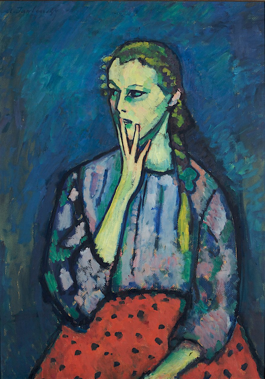 Porträtt av en flicka, 1909 av Alexej von Jawlensky