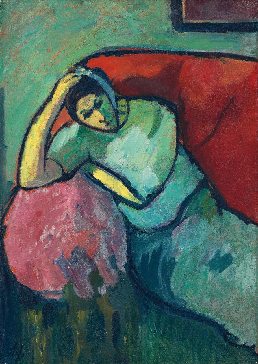 Sittande kvinna, 1909 av Alexej von Jawlensky