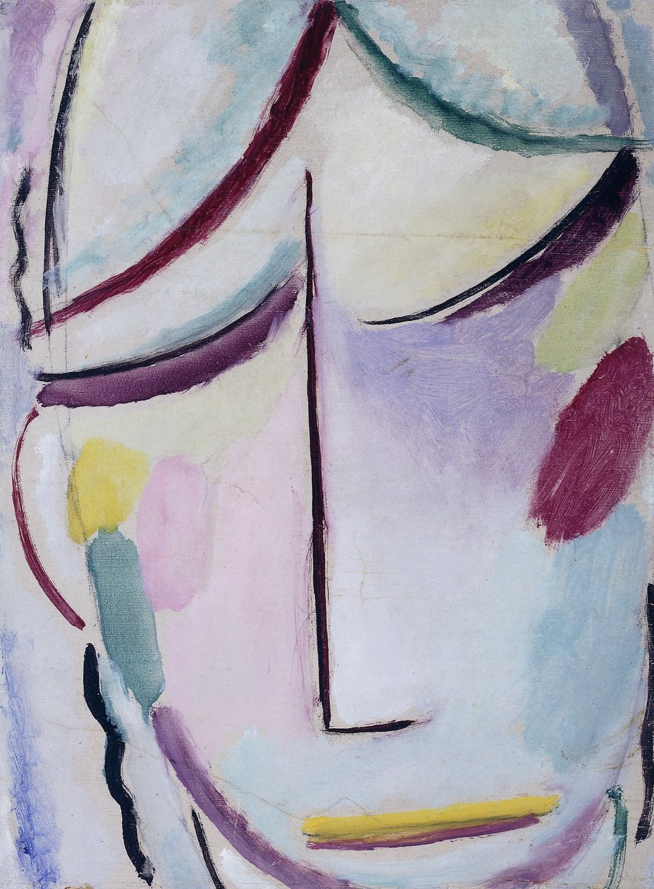 Frälsarens ansikte; Heilandsgesicht, ca 1921 av Alexej von Jawlensky