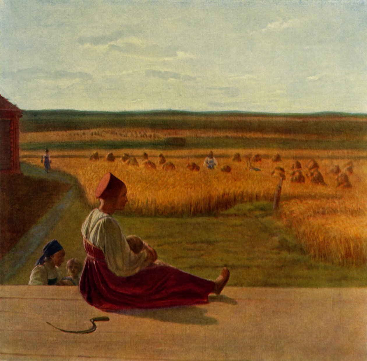 Skörd. Sommar, mitten av 1820-talet, 1965. av Alexey Venetsianov