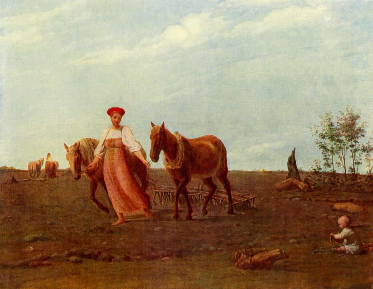 I det plöjda fältet. Våren, 1820-talet, 1965. av Alexey Venetsianov