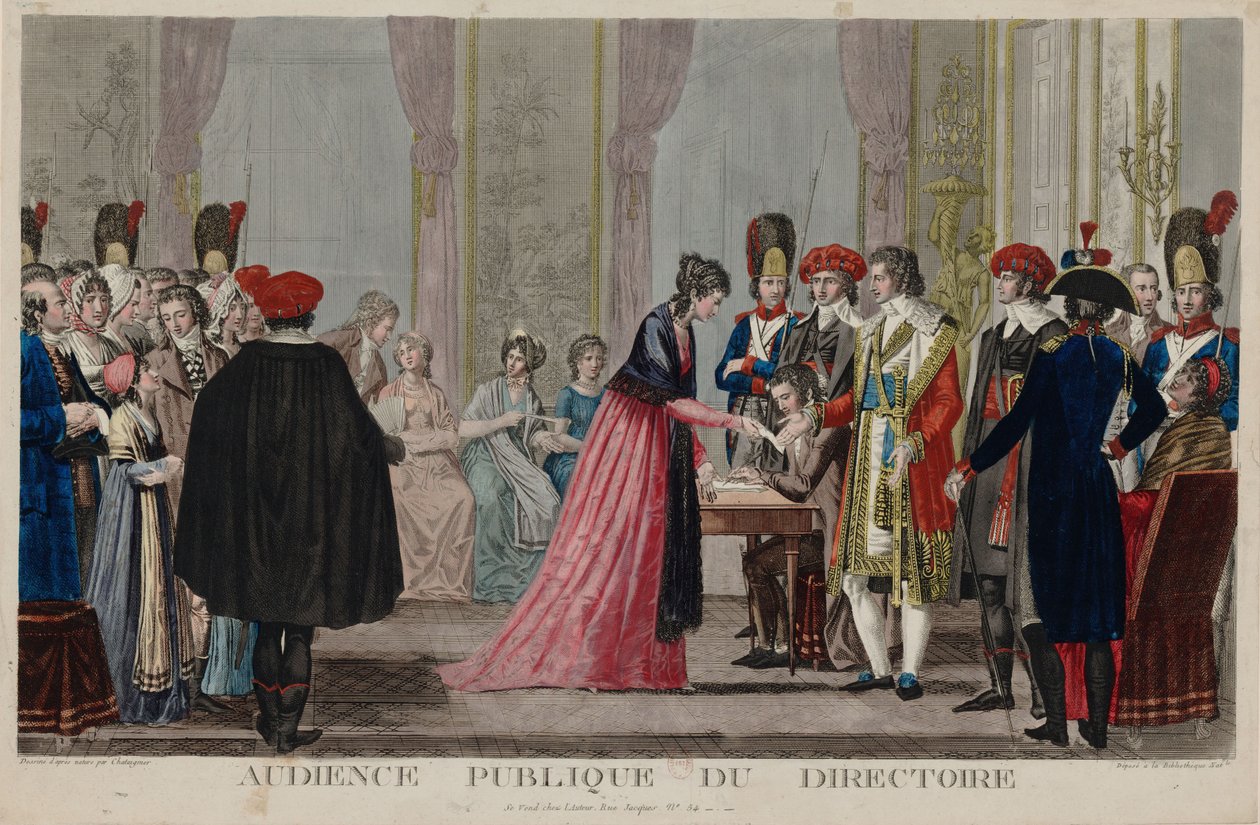Offentlig utfrågning av katalogen, ca 1797. av Alexis Chataignier