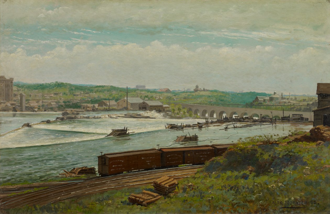 Mill Pond i Minneapolis av Alexis Jean Fournier