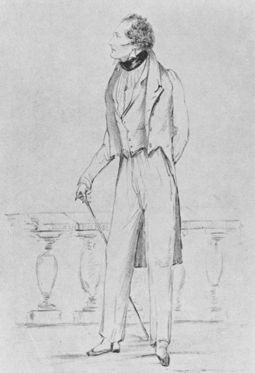 Porträtt av Lord Byron "The Last of the Dandies" av Alfred Comte d