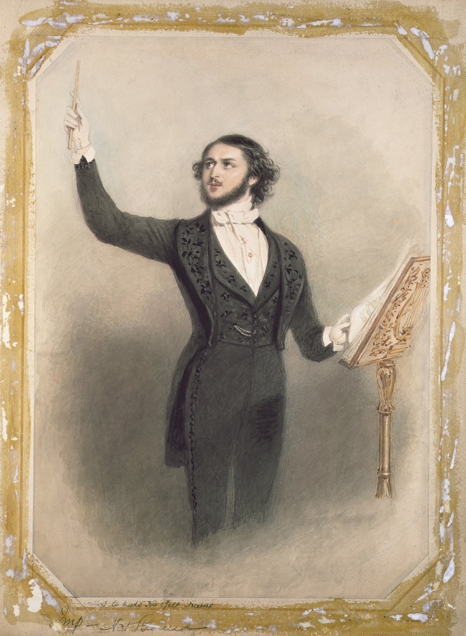 Louis Antoine Jullien (1812-60) swed av Alfred Edward Chalon