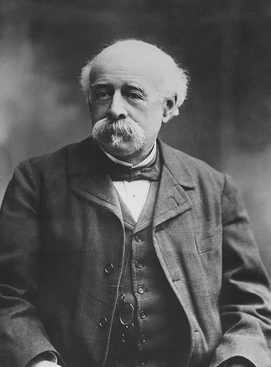 Porträtt av Louis Passy (bw foto) av Alfred Ellis
